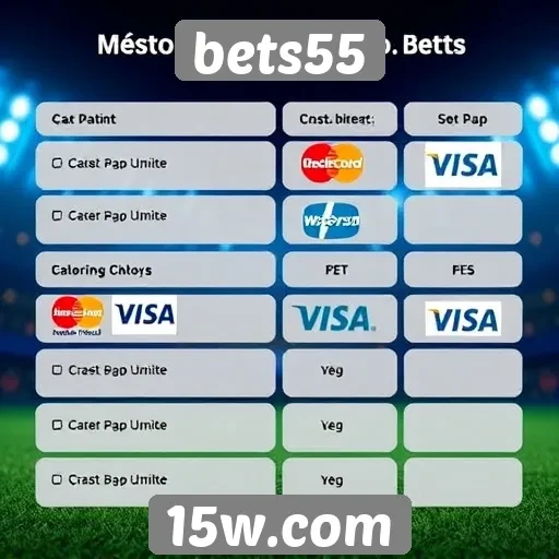 Métodos de pagamento aceitos na plataforma bets55